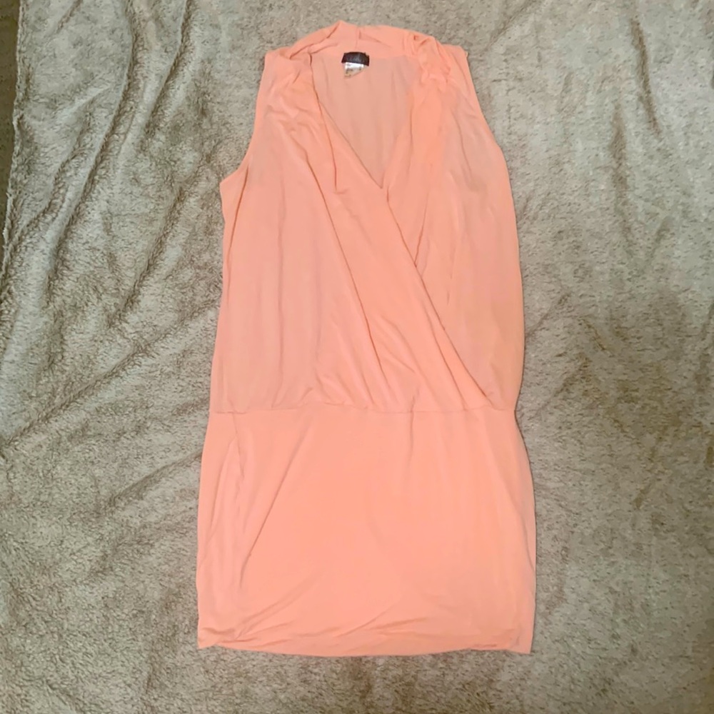 Valentines 💘 alert Venus plunge neckline dress soft and a beautiful peach tone